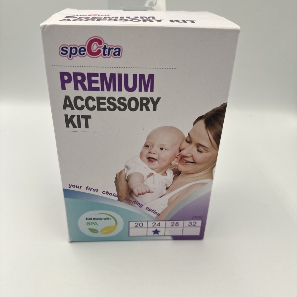 Spectra Breast Pump Premium Accessory Kit with 24mm Breast Flange Bottle - NEW